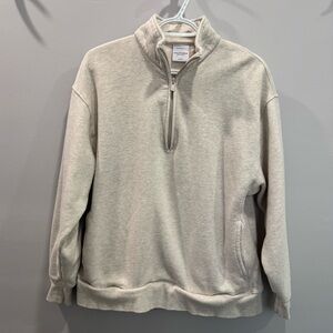 Aritzia Cozy Sweatfleece Boyfriend 1/2 Zip